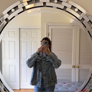 Acid washed denim jacket